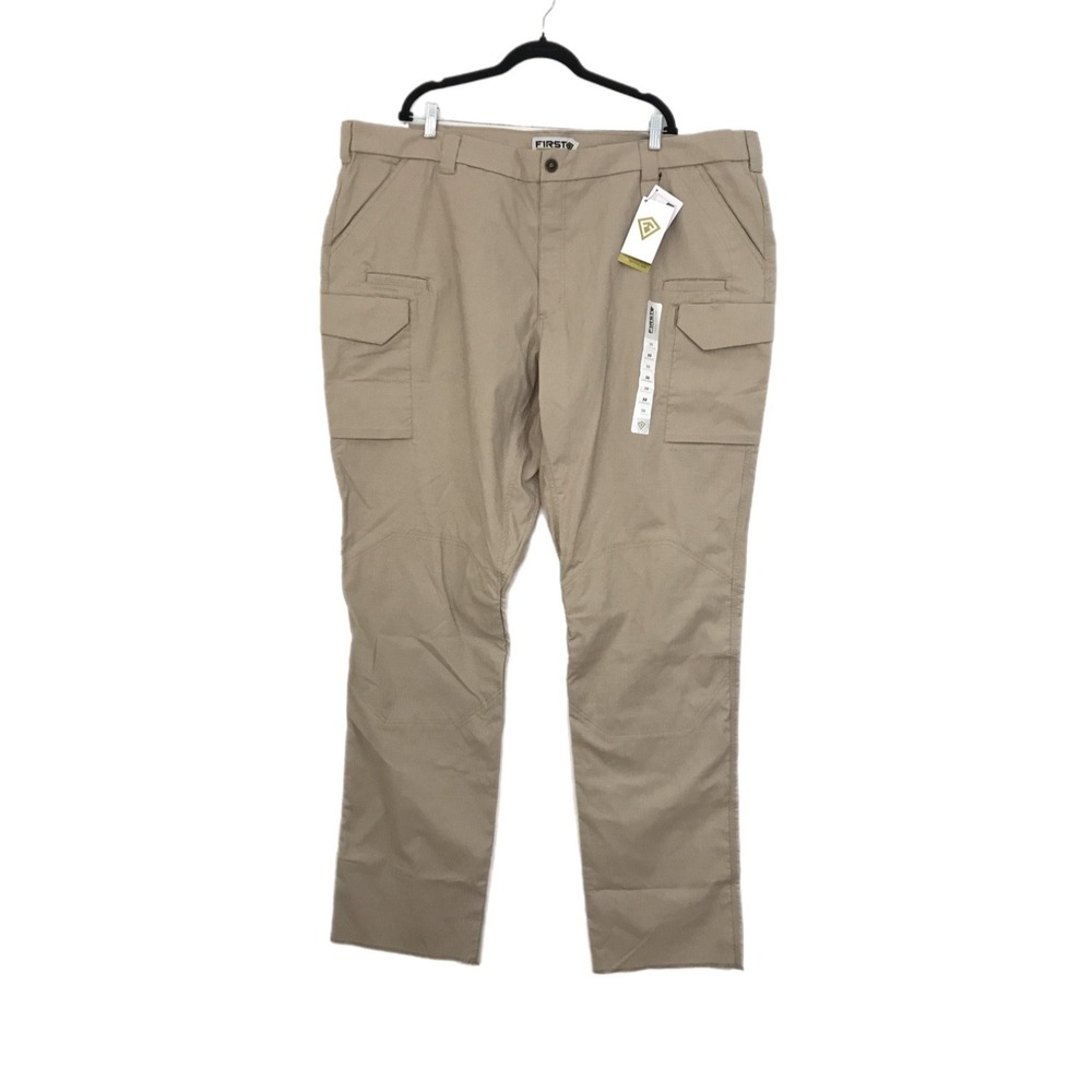 FIRST TACTICAL PANTS V2 114011 KHAKI Utility Cargo Men's Size 50 - NEW UNHEMMED